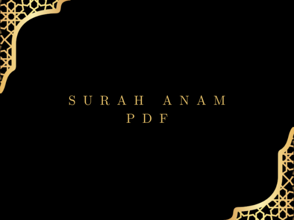 Surah Anam PDF Download for Free in Arabic Language