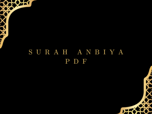 Surah Anbiya PDF Download for Free in Arabic Language