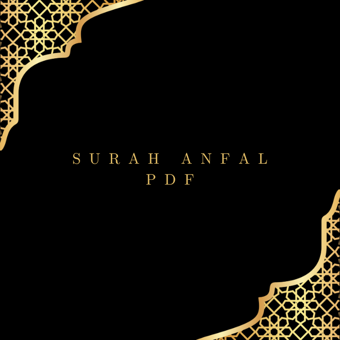 Surah Anfal PDF Download for Free in Arabic Language