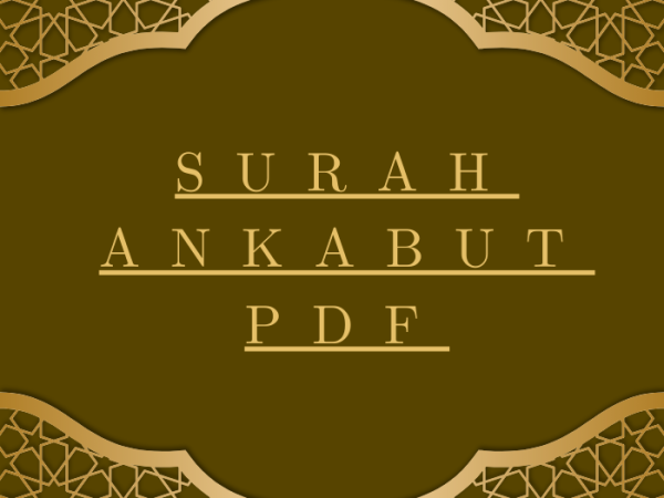 Surah Ankabut PDF Download for Free in Arabic Language