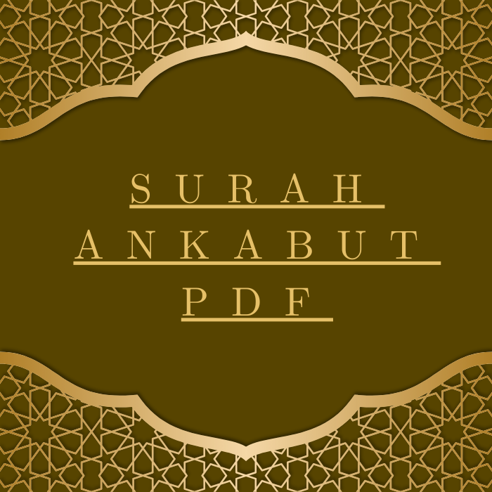 Surah Ankabut PDF Download for Free in Arabic Language