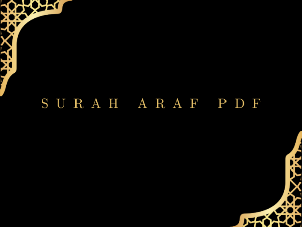 Surah Araf PDF Download for Free in Arabic Language