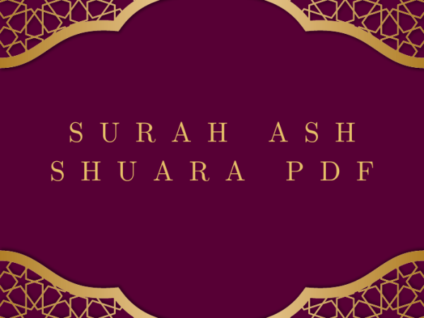 Surah Ash Shuara PDF Download for Free in Arabic Language