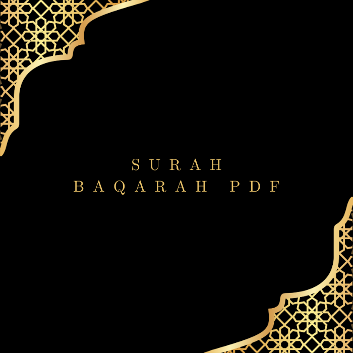 Surah Baqarah PDF Download for Free in Arabic Language