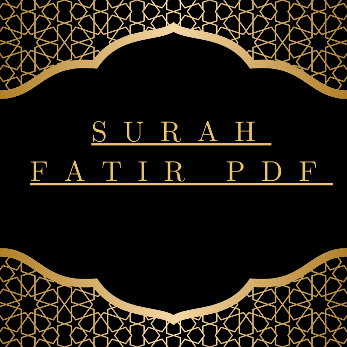 Surah Fatir PDF Download for Free in Arabic Language