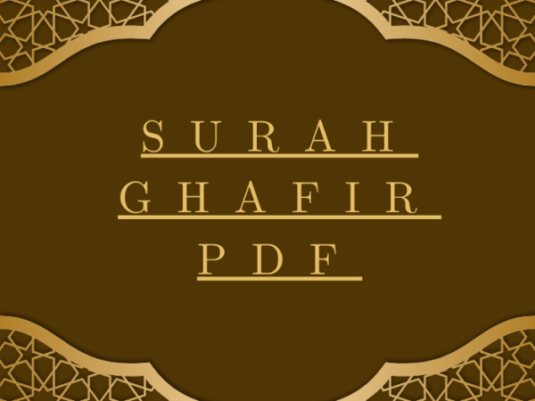 Surah Ghafir PDF Download in Arabic Translation