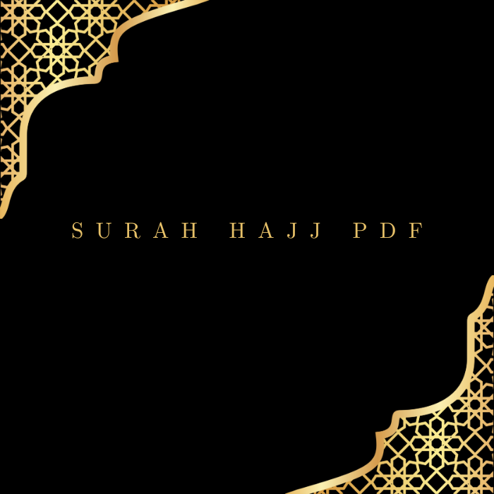 Surah Hajj PDF Download for Free in Arabic Language