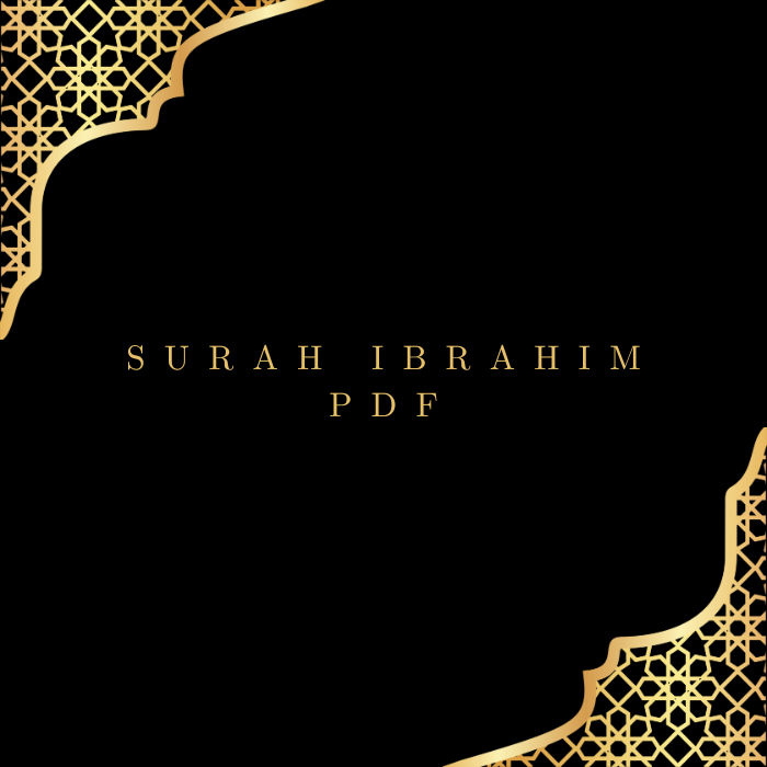 Surah Ibrahim PDF Download for Free in Arabic Language