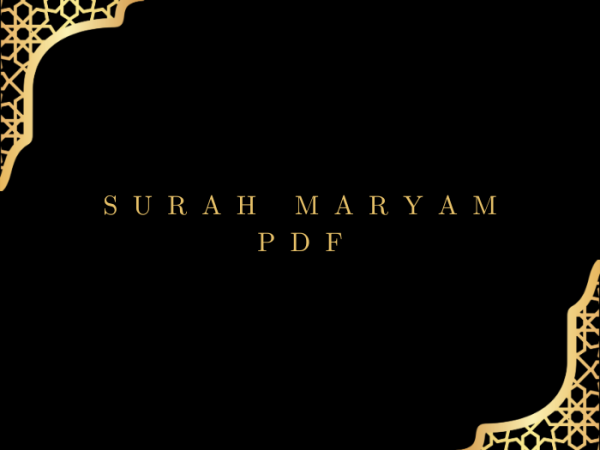 Surah Maryam PDF Download for Free in Arabic Language