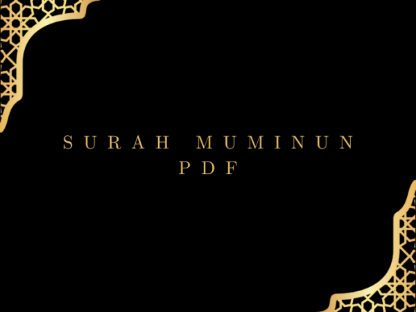 Surah Muminun PDF Download for Free in Arabic Language