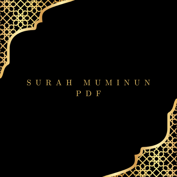 Surah Muminun PDF Download for Free in Arabic Language