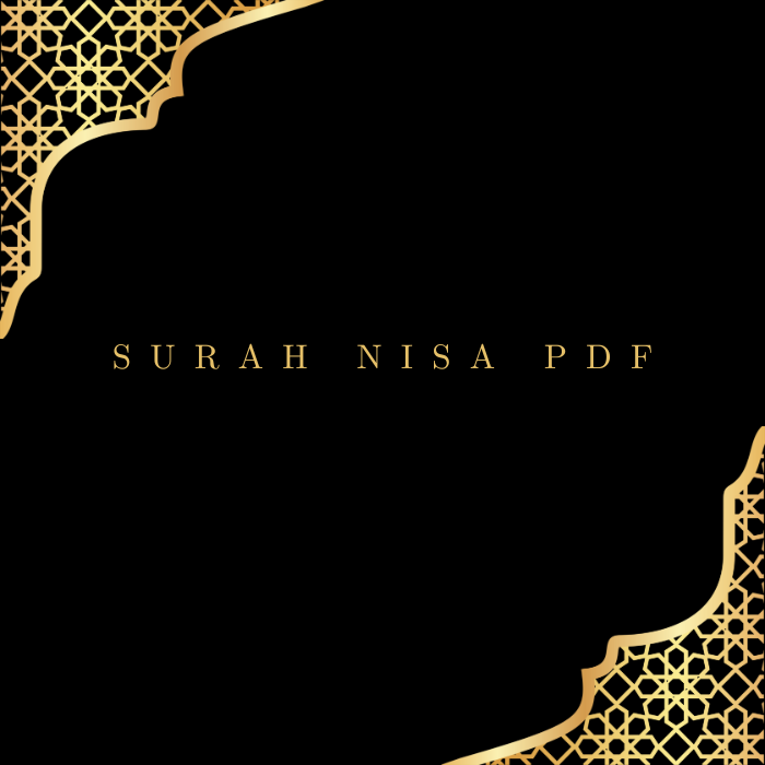 Surah Nisa PDF Download for Free in Arabic Language