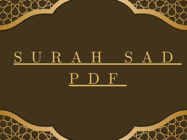 Surah Sad PDF Download in Arabic Translation