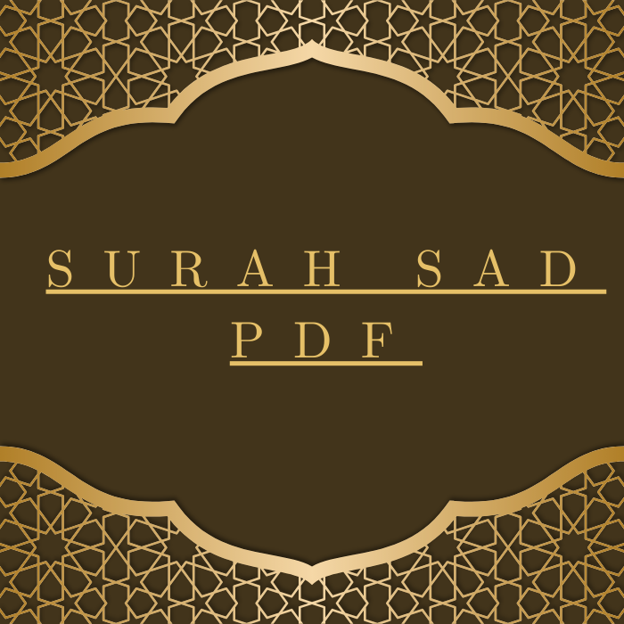 Surah Sad PDF Download in Arabic Translation