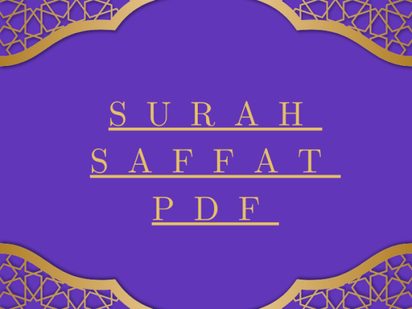 Surah Saffat PDF Download in Arabic Translation