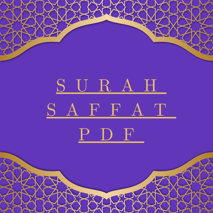 Surah Saffat PDF Download in Arabic Translation