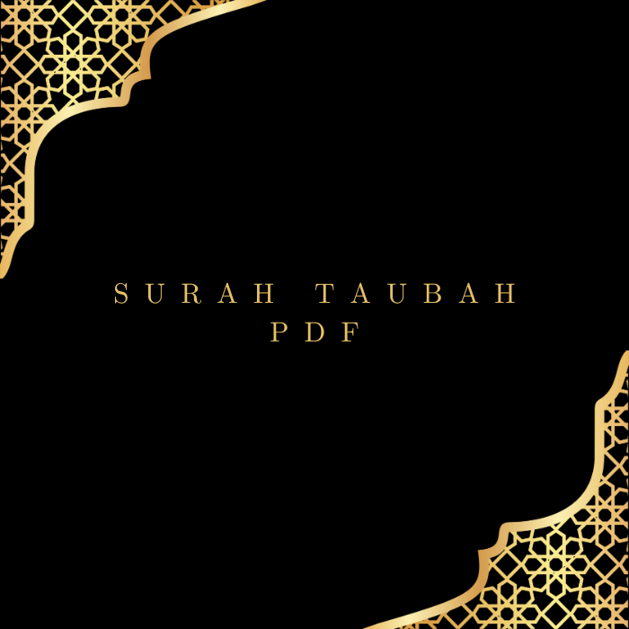 Surah Taubah PDF Download for Free in Arabic Language