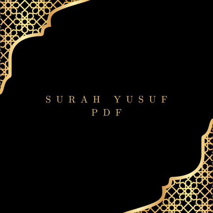 Surah Yusuf PDF Download for Free in Arabic Language