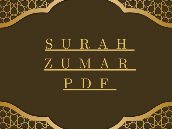 Surah Zumar PDF Download in Arabic Translation