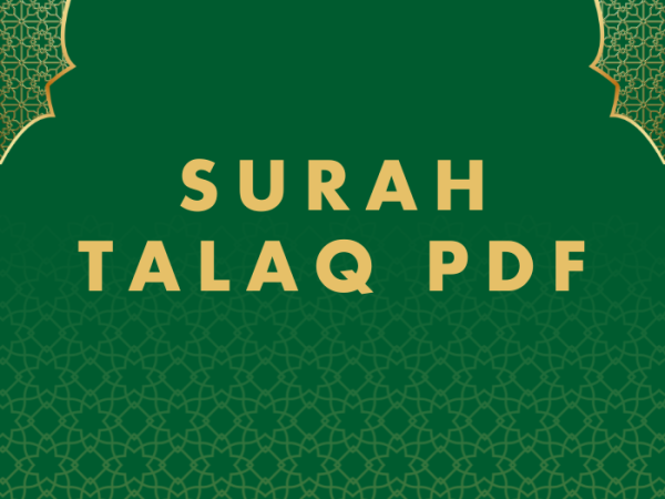 Surah Talaq PDF Download in Arabic Translation