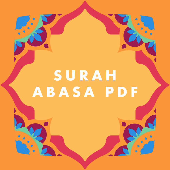 Surah Abasa PDF Download in Arabic Translation