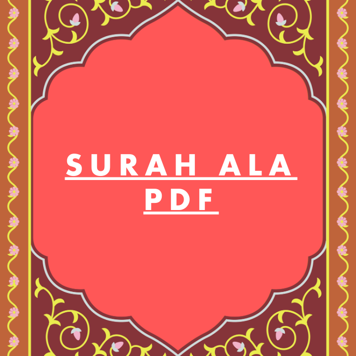 Surah Ala PDF Download in Arabic Translation