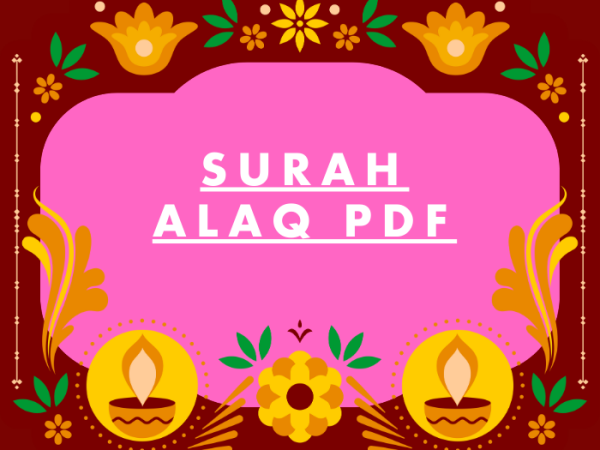 Surah Alaq PDF Download in Arabic Translation