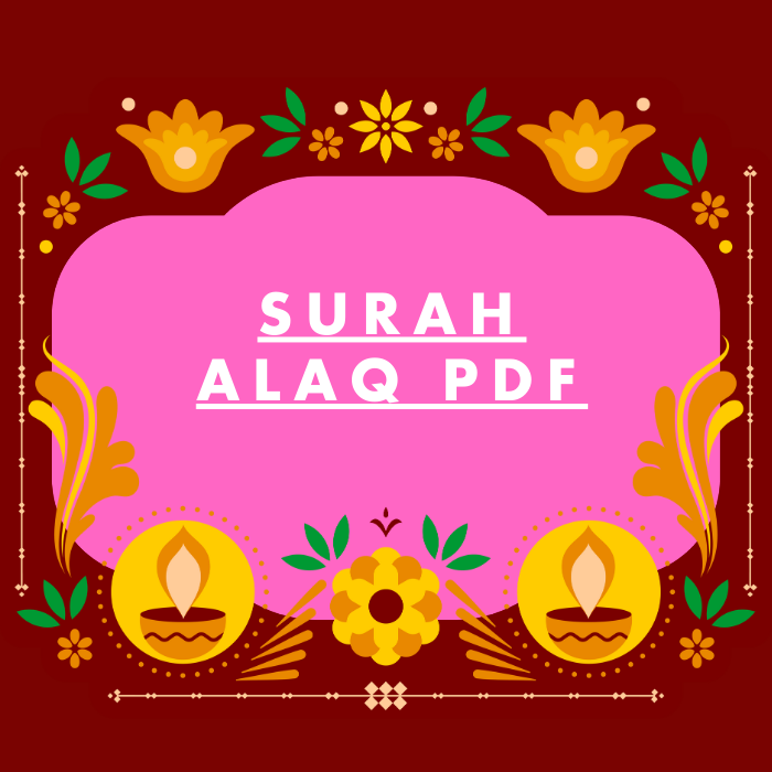 Surah Alaq PDF Download in Arabic Translation