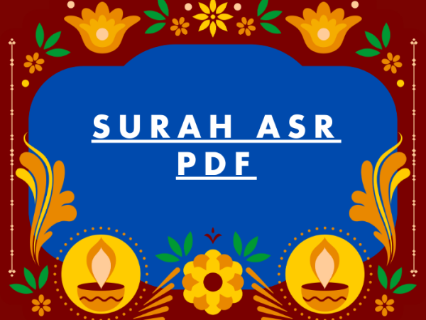 Surah Asr PDF Download in Arabic Translation