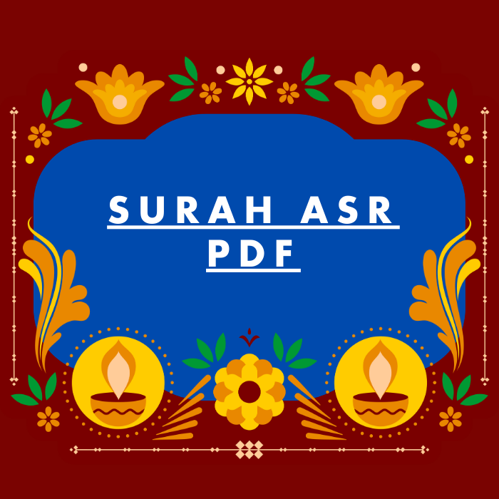 Surah Asr PDF Download in Arabic Translation