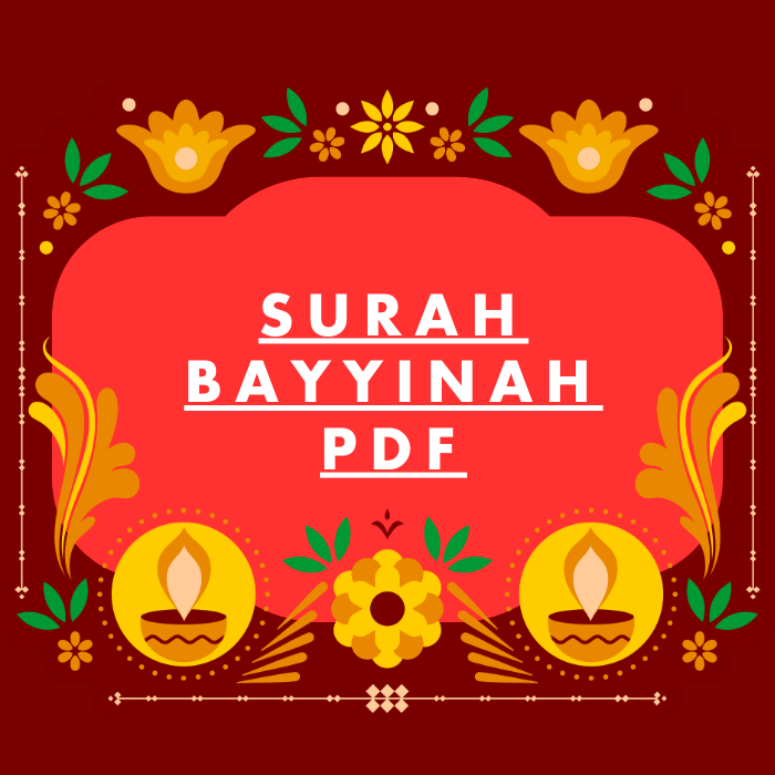 Surah Bayyinah PDF Download in Arabic Translation