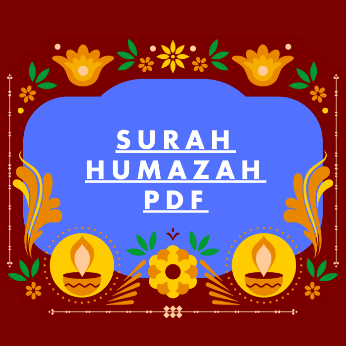 Surah Humazah PDF Download in Arabic Translation