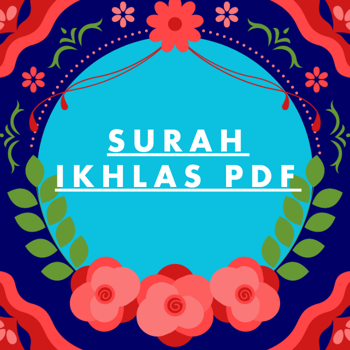 Surah Ikhlas PDF Download in Arabic Translation