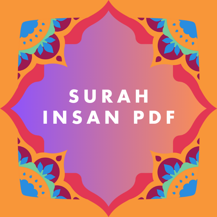 Surah Insan PDF Download in Arabic Translation