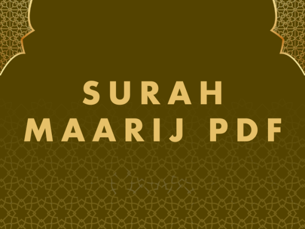 Surah Maarij PDF Download in Arabic Translation