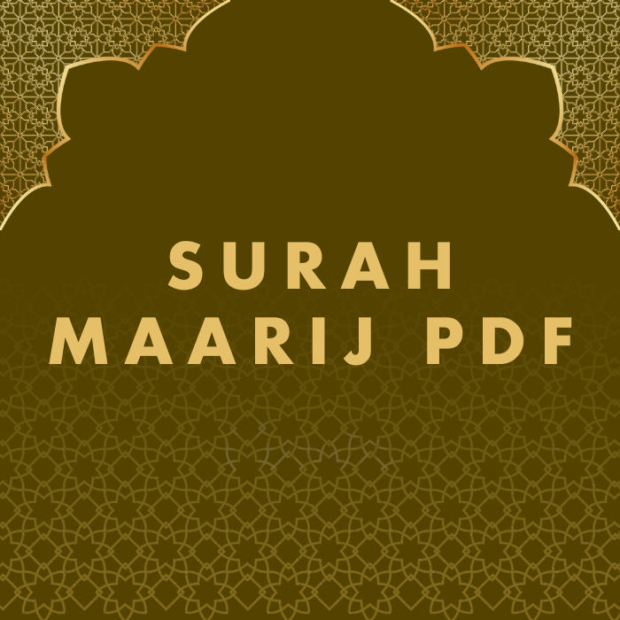 Surah Maarij PDF Download in Arabic Translation