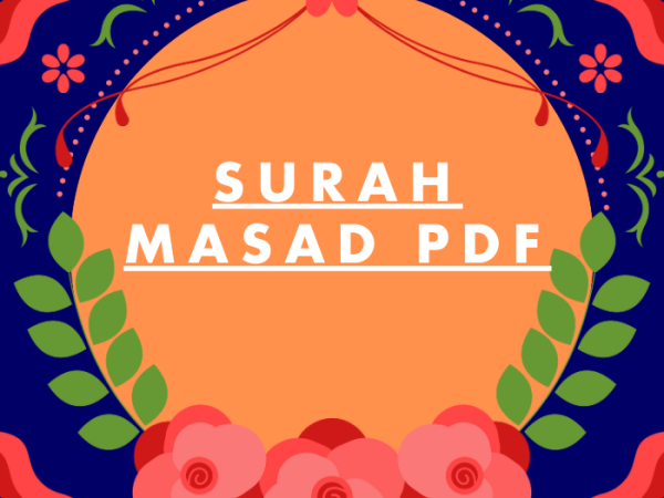 Surah Masad PDF Download in Arabic Translation