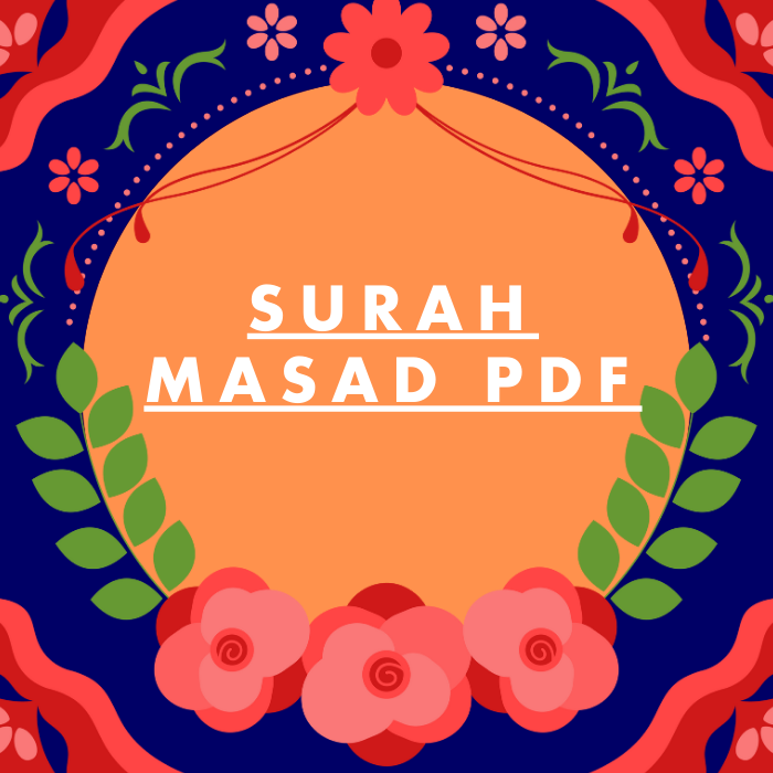 Surah Masad PDF Download in Arabic Translation