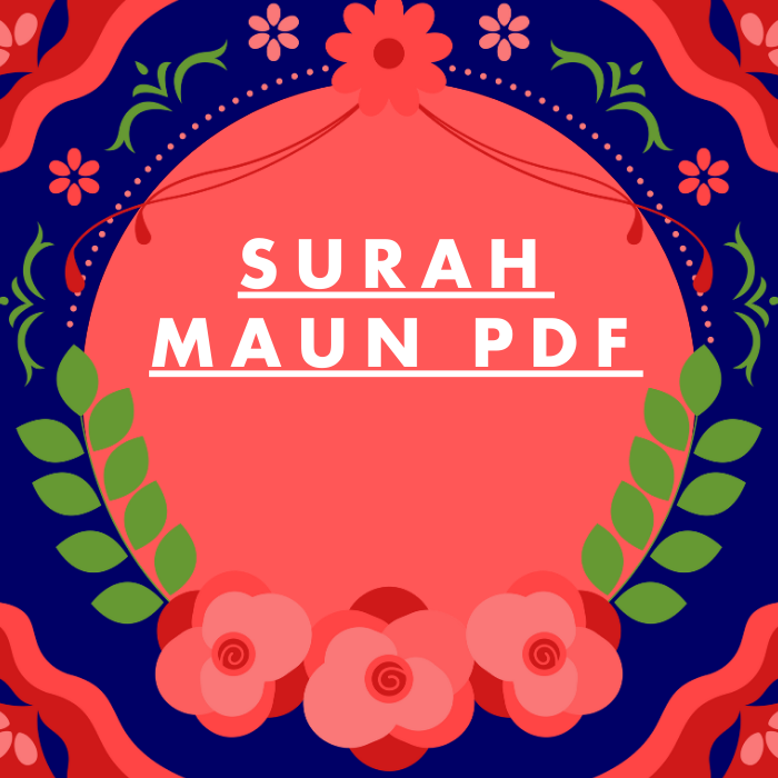 Surah Maun PDF Download in Arabic Translation