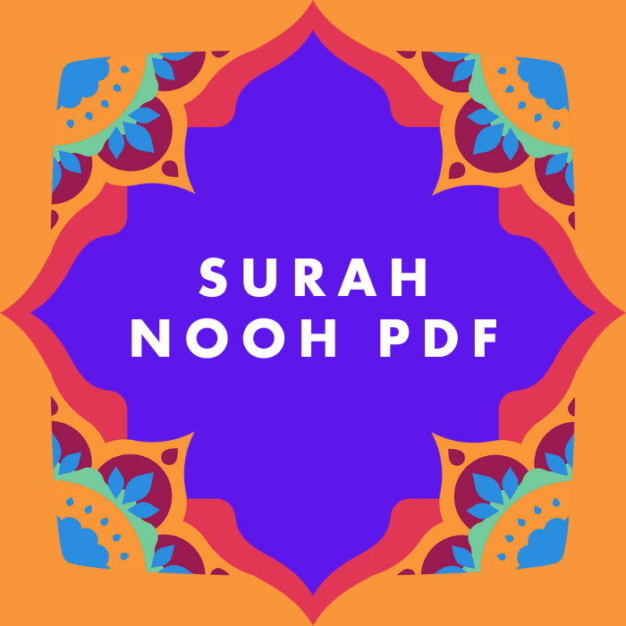 Surah Nooh PDF Download in Arabic Translation