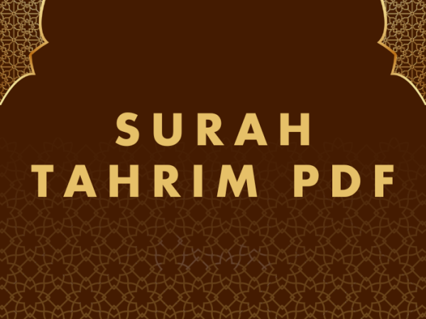 Surah Tahrim PDF Download in Arabic Translation