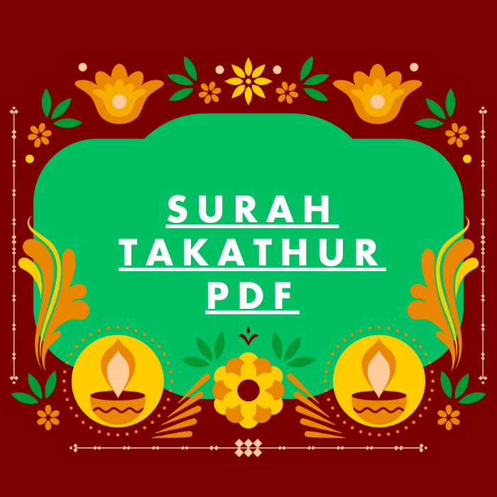 Surah Takathur PDF Download in Arabic Translation