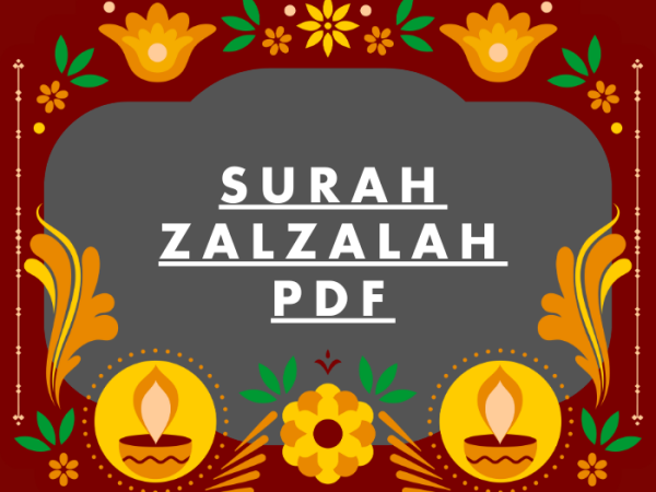 Surah Zalzalah PDF Download in Arabic Translation