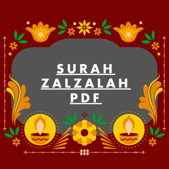 Surah Zalzalah PDF Download in Arabic Translation